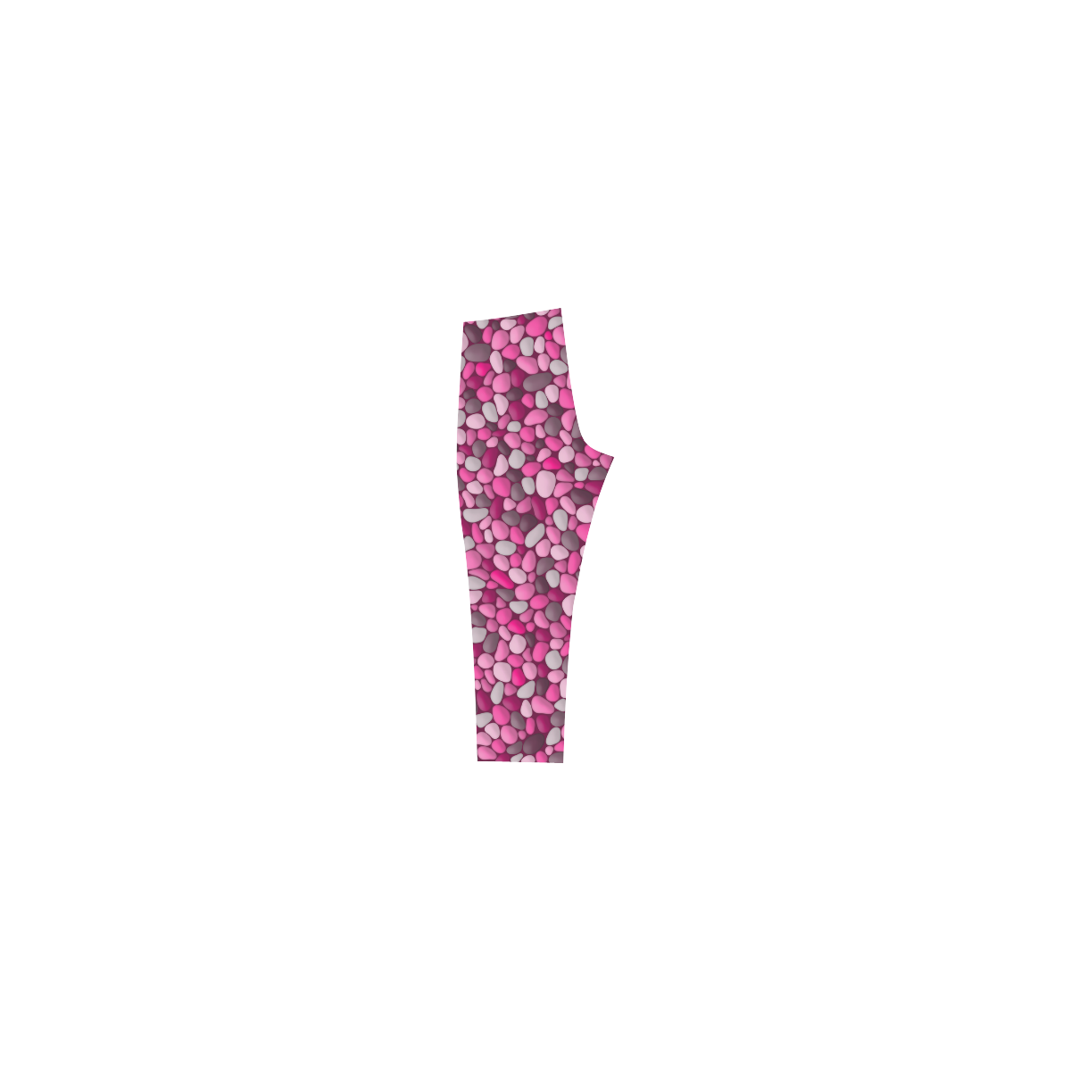 Pink Abstract Pebbles Mosaic by ArtformDesigns Capri Legging (Model L02)