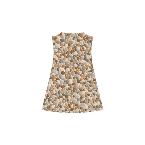 Beach Pebbles Abstract Pattern by ArtformDesigns Alcestis Slip Dress (Model D05)