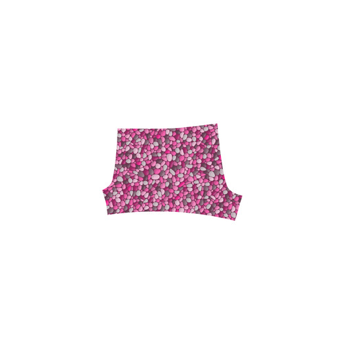 Pink Abstract Pebbles Mosaic by ArtformDesigns Briseis Skinny Shorts (Model L04)