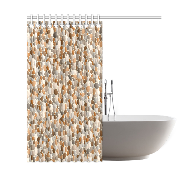 Beach Pebbles Abstract Pattern by ArtformDesigns Shower Curtain 69"x70"