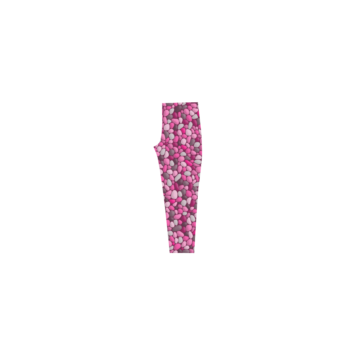 Pink Abstract Pebbles Mosaic by ArtformDesigns Capri Legging (Model L02)