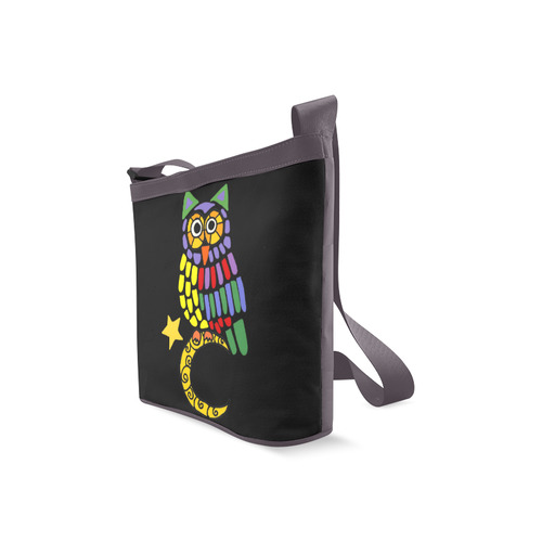 Funny Funky Owl on Moon Art Crossbody Bags (Model 1613)