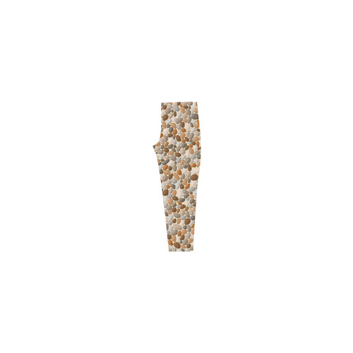 Beach Pebbles Abstract Pattern by ArtformDesigns Capri Legging (Model L02)