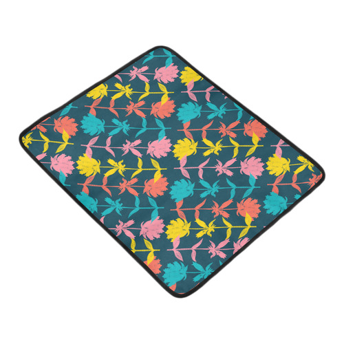 Colorful Floral Pattern Beach Mat 78"x 60"