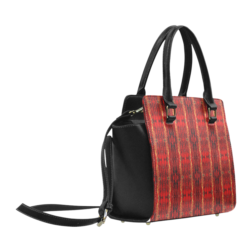 Red Gold, Old Oriental Pattern Classic Shoulder Handbag (Model 1653)