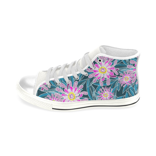 Whimsical Garden Men’s Classic High Top Canvas Shoes (Model 017)