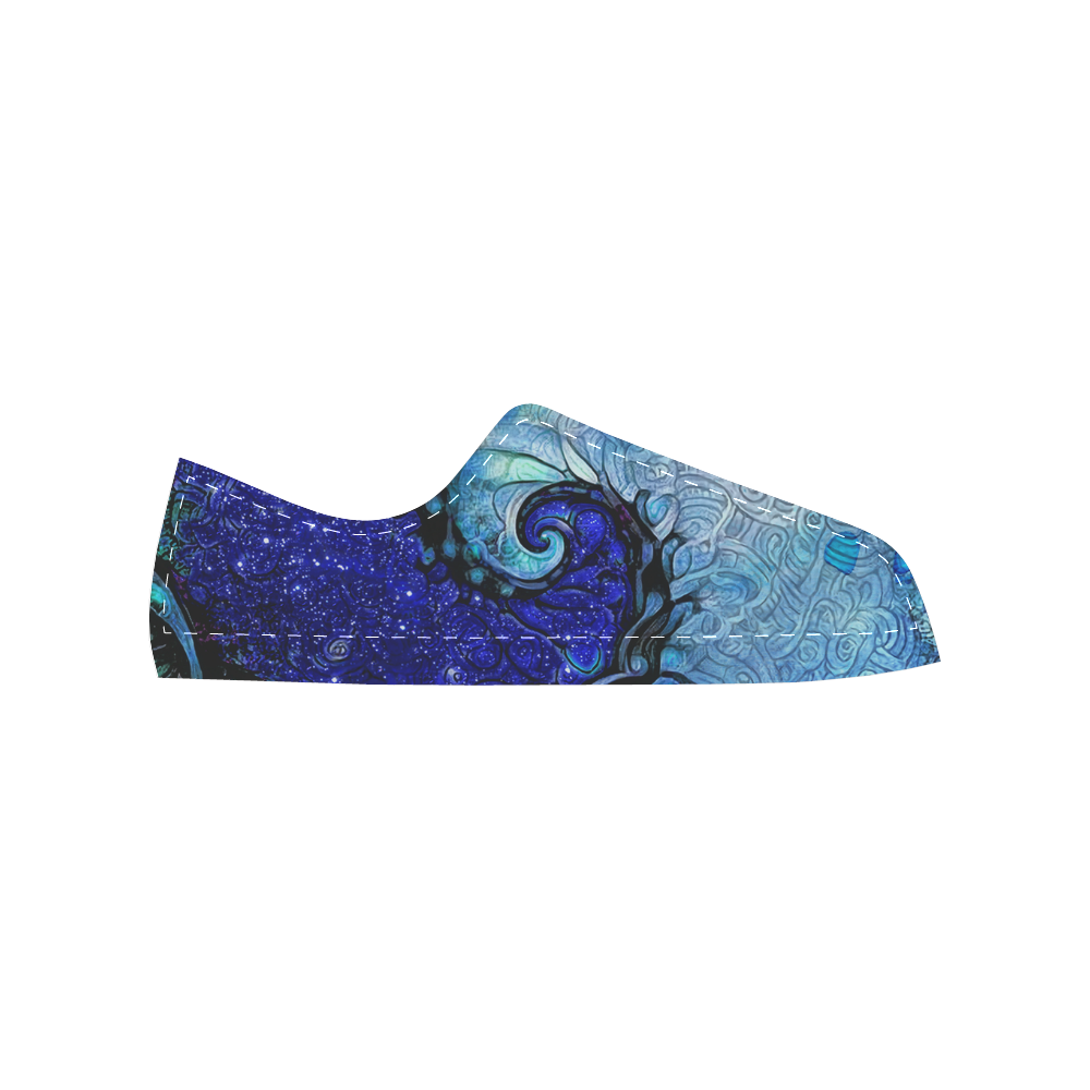 Scorpio Spiral Canvas Shoes for Women -- Nocturne of Scorpio Fractal Astrology Women's Classic Canvas Shoes (Model 018)