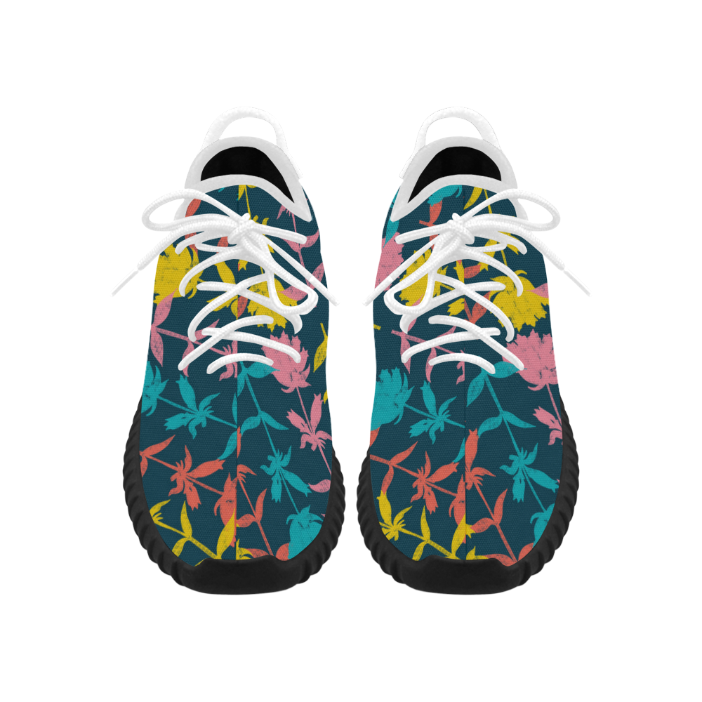 Colorful Floral Pattern Grus Women's Breathable Woven Running Shoes ...