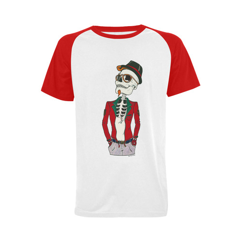 Esqueleto hipster. Men's Raglan T-shirt (USA Size) (Model T11)