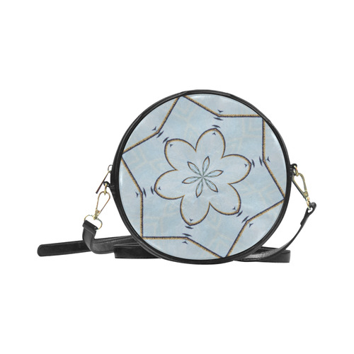 Blue Sky Flower Round Sling Bag (Model 1647)