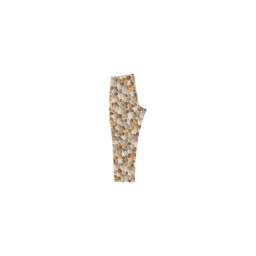 Beach Pebbles Abstract Pattern by ArtformDesigns Capri Legging (Model L02)