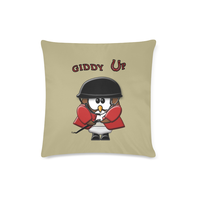 giddy up owl Custom Zippered Pillow Case 16"x16"(Twin Sides)
