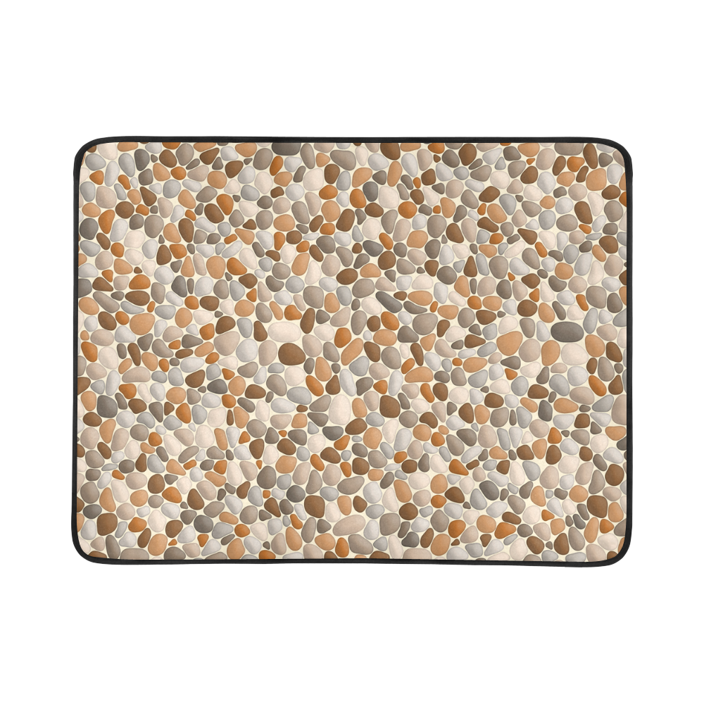 Beach Pebbles Abstract Pattern by ArtformDesigns Beach Mat 78"x 60"