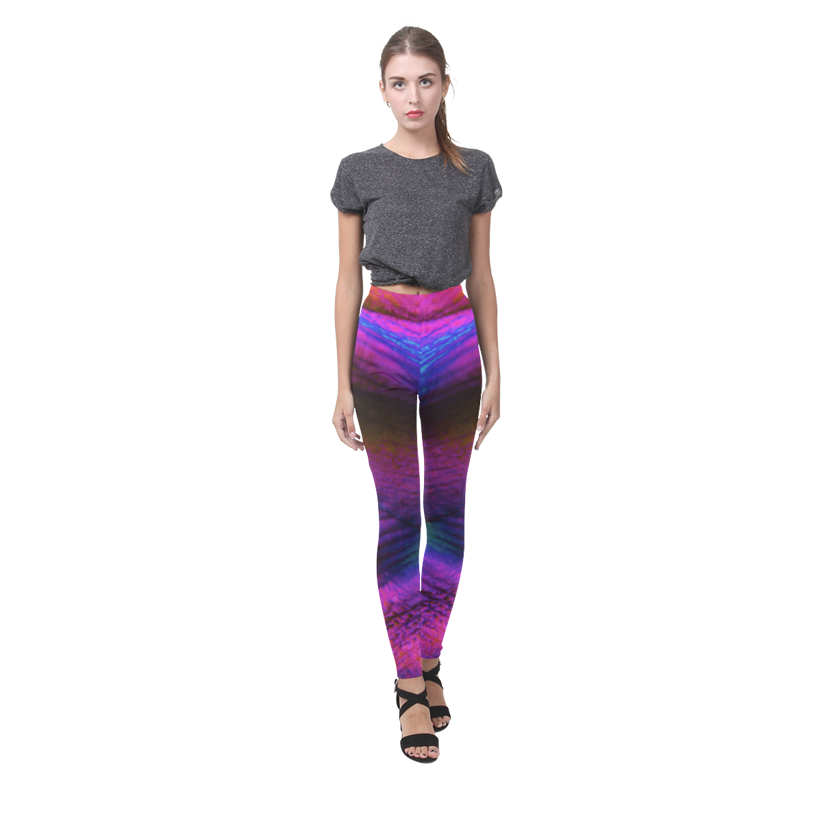 Neon Amaryllis by Martina Webster Cassandra Women's Leggings (Model L01)
