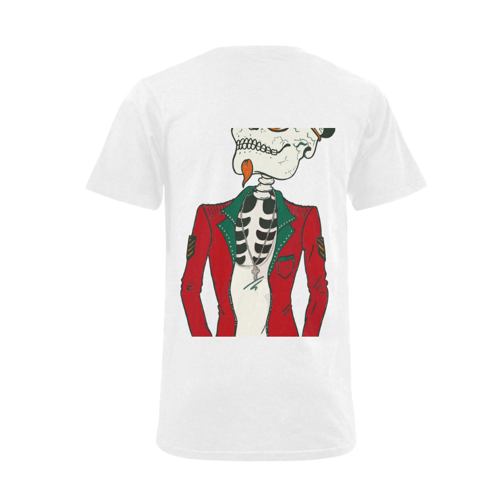 Esqueleto hipster. Men's V-Neck T-shirt  Big Size(USA Size) (Model T10)