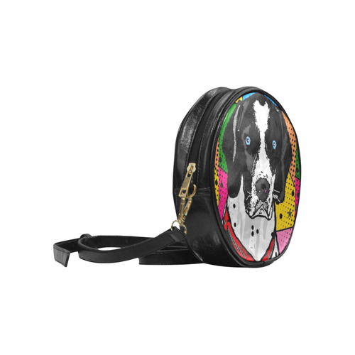 Popart Pointer by Nico Bielow Round Sling Bag (Model 1647)