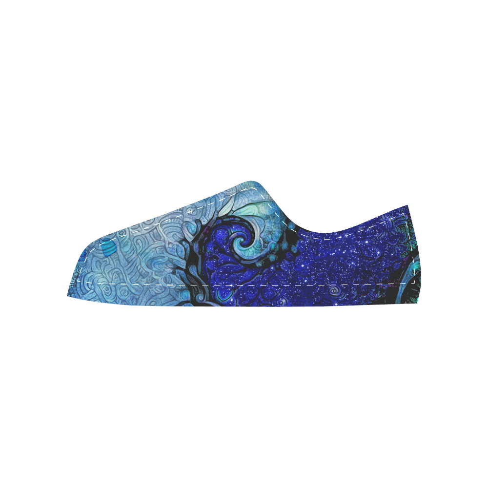 Scorpio Spiral Canvas Shoes for Women -- Nocturne of Scorpio Fractal Astrology Women's Classic Canvas Shoes (Model 018)