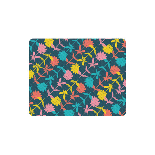 Colorful Floral Pattern Rectangle Mousepad