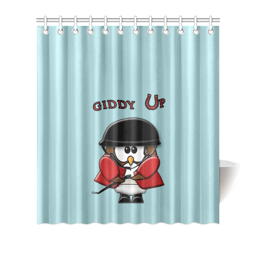 giddy up owl Shower Curtain 66"x72"