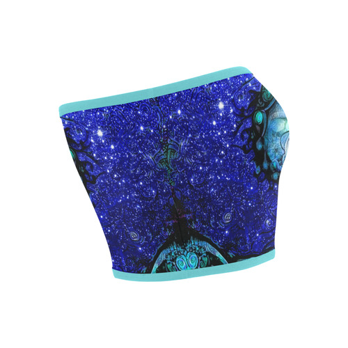 Scorpio Spiral Turquoise Tube Top -- Nocturne of Scorpio Fractal Astrology Bandeau Top