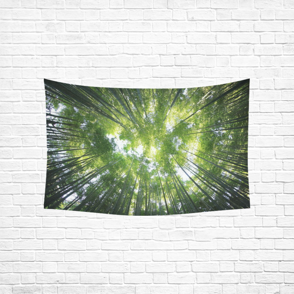Tree Forest and Sky Cotton Linen Wall Tapestry 60"x 40"