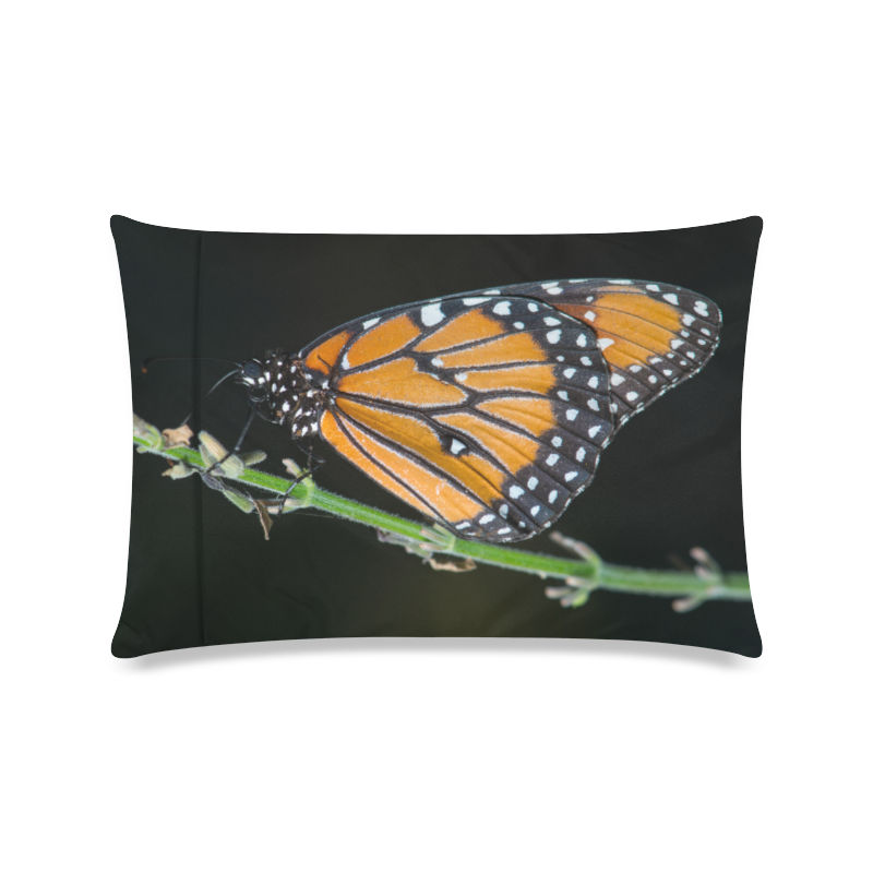Monarch Butterfly Custom Zippered Pillow Case 16"x24"(Twin Sides)