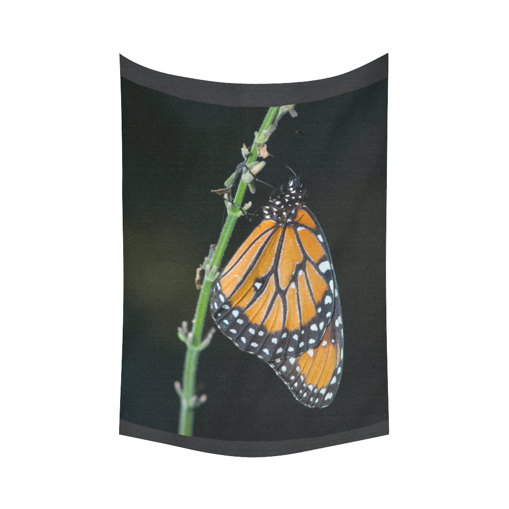 Monarch Butterfly Cotton Linen Wall Tapestry 60"x 90"