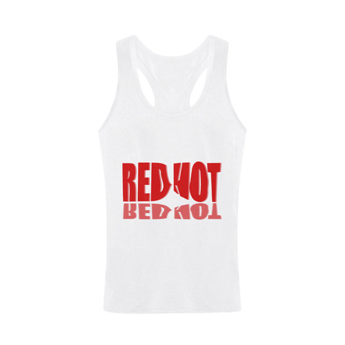 RED HOT MIRRORED TEXT DESIGN VEST Men's I-shaped Tank Top (Model T32)