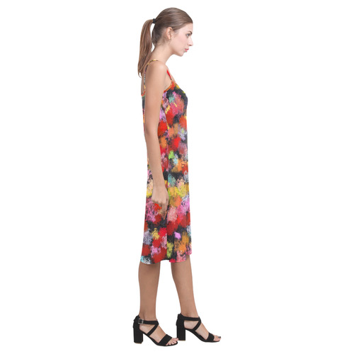 Colorful paint strokes Alcestis Slip Dress (Model D05)