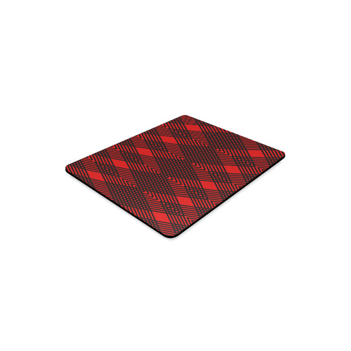 Red and black geometric  pattern,  with rombs. Rectangle Mousepad