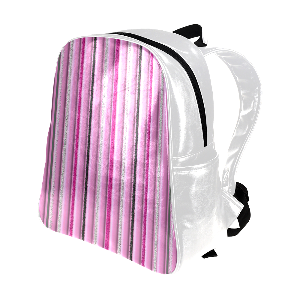 Pink Glamour Multi-Pockets Backpack (Model 1636)