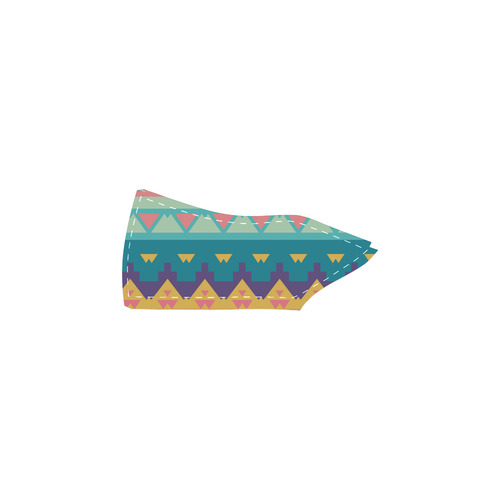 Pastel tribal design Men's Slip-on Canvas Shoes (Model 019)