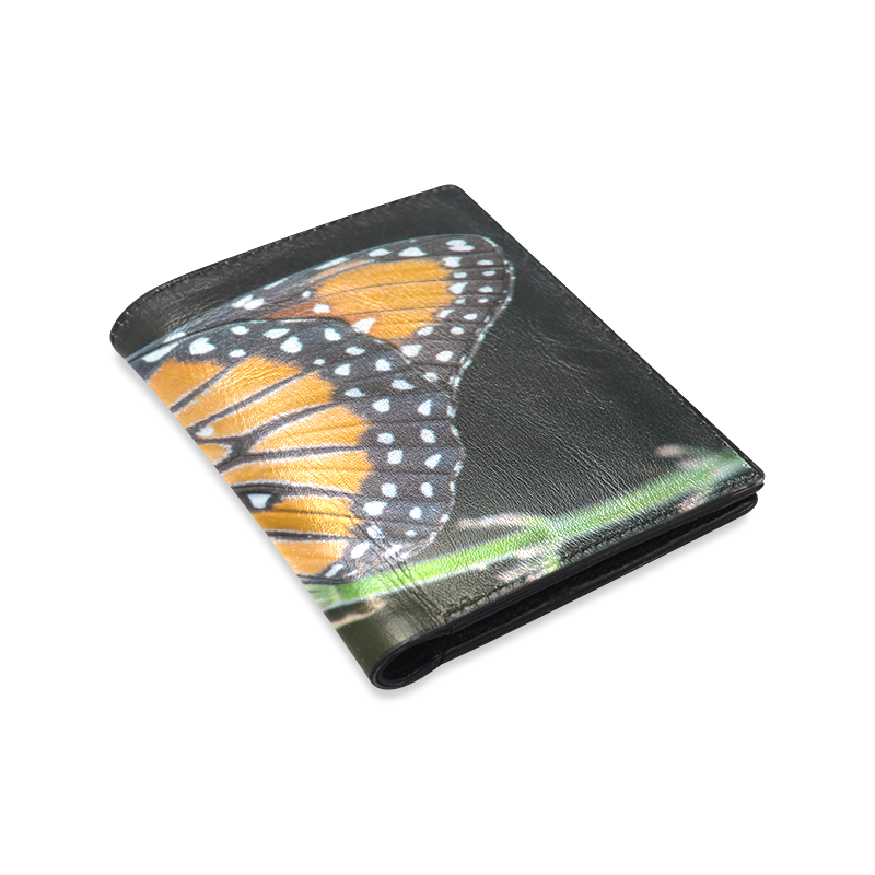 Monarch Butterfly Men's Leather Wallet (Model 1612)