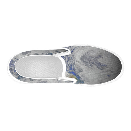 NASA: Planet Earth From Outerspace Men's Slip-on Canvas Shoes (Model 019)