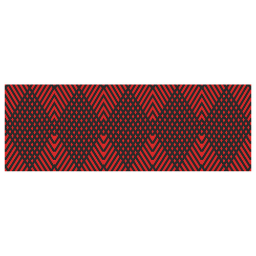 Red and black geometric  pattern,  with rombs. Classic Insulated Mug(10.3OZ)