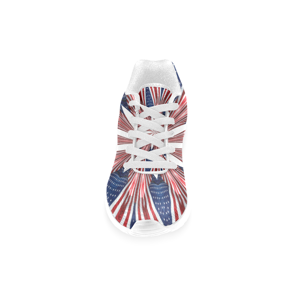 PATRIOTIC: United States Flag Mandala 1 Women’s Running Shoes (Model 020)