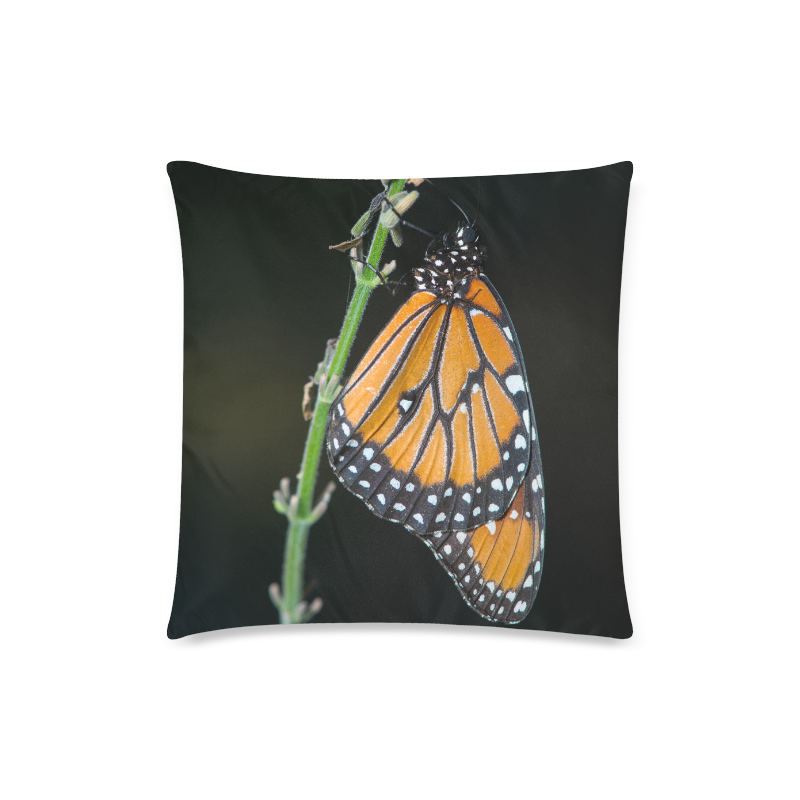 Monarch Butterfly Custom Zippered Pillow Case 18"x18"(Twin Sides)