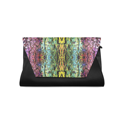 Abstract, Yellow Green, Purple, Clutch Bag (Model 1630)