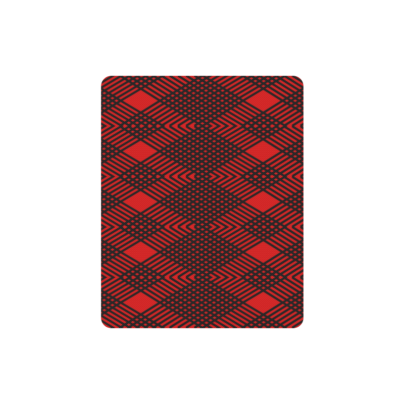 Red and black geometric  pattern,  with rombs. Rectangle Mousepad