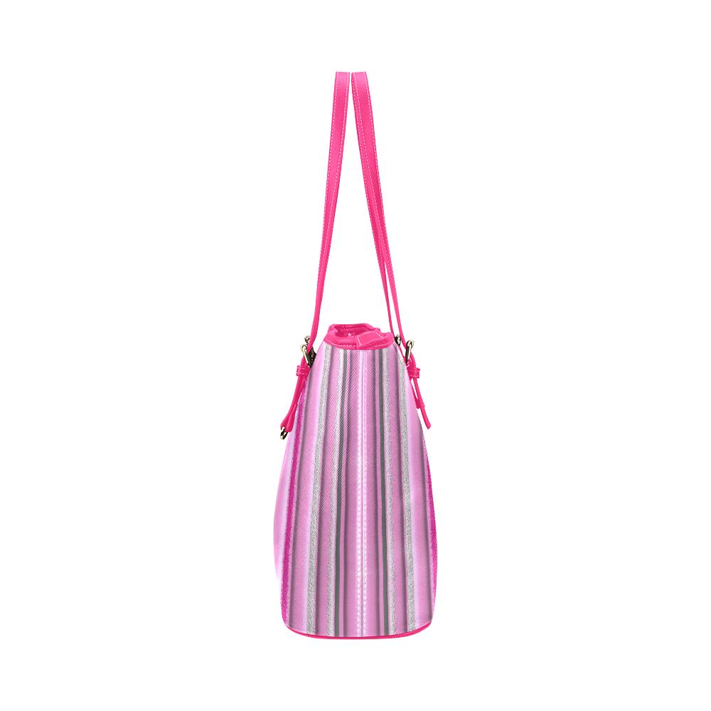 Pink Glamour Leather Tote Bag/Small (Model 1651)