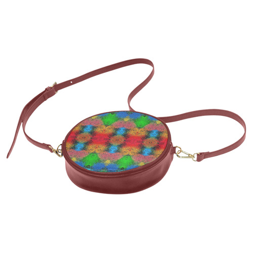 Colorful Goa Tapestry Painting Round Sling Bag (Model 1647)