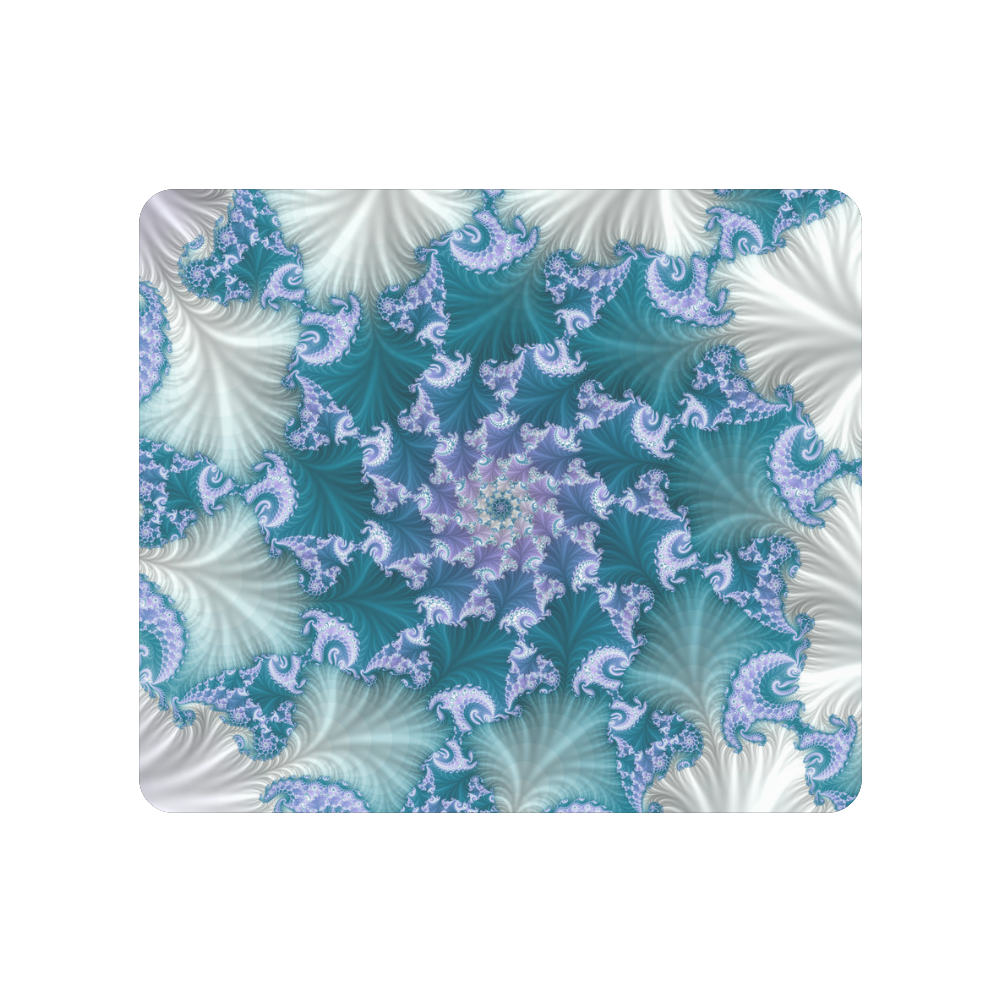 Floral spiral in soft blue on flowing fabric Men's Clutch Purse （Model 1638）