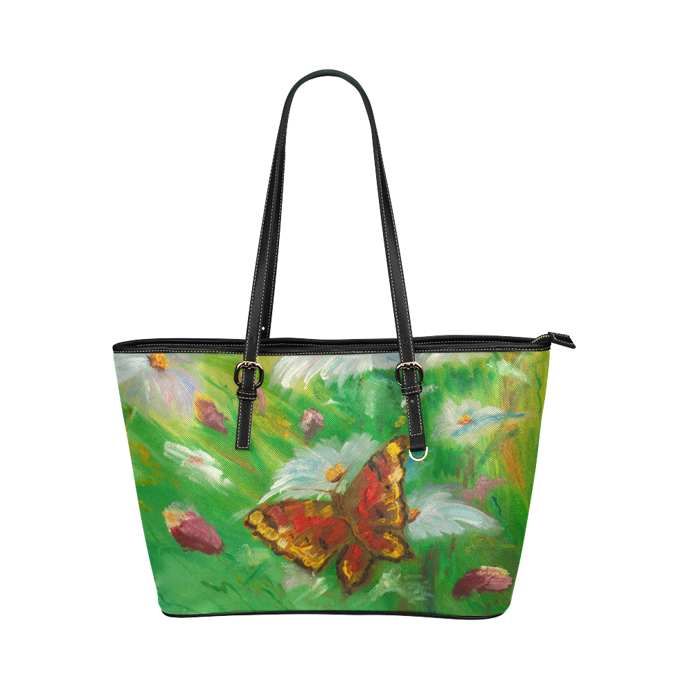 butterfly Leather Tote Bag/Small (Model 1651)