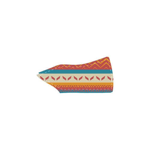 Tribal shapes Women's Unusual Slip-on Canvas Shoes (Model 019)