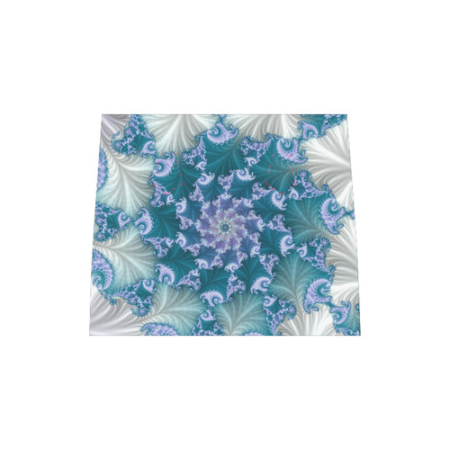 Floral spiral in soft blue on flowing fabric Boston Handbag (Model 1621)