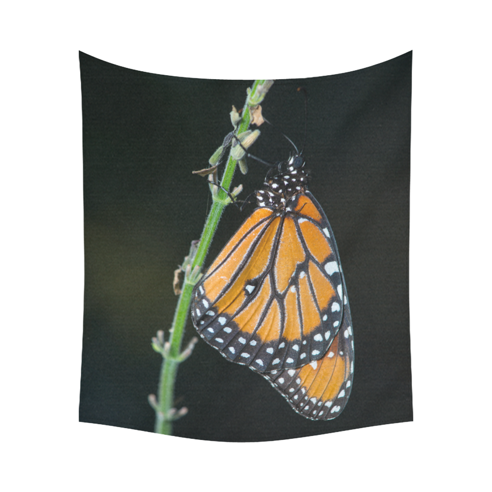 Monarch Butterfly Cotton Linen Wall Tapestry 60"x 51"