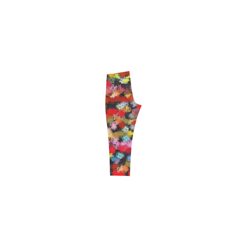 Colorful paint strokes Capri Legging (Model L02)