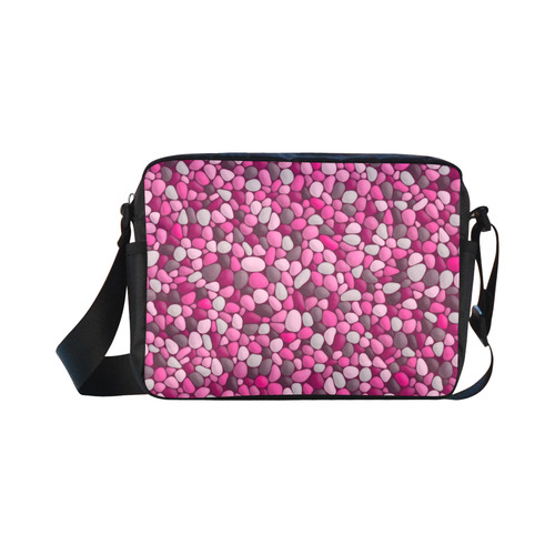 Pink Abstract Pebbles Mosaic by ArtformDesigns Classic Cross-body Nylon Bags (Model 1632)