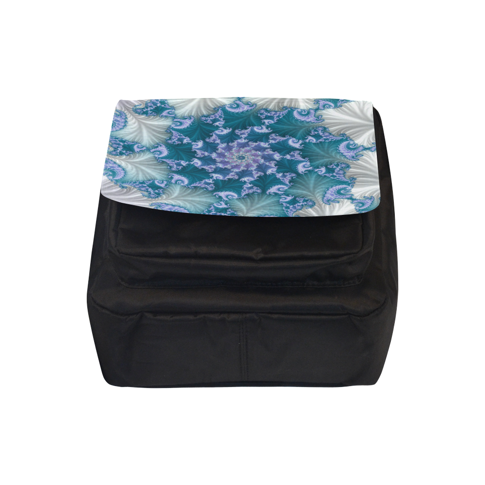 Floral spiral in soft blue on flowing fabric Crossbody Nylon Bags (Model 1633)