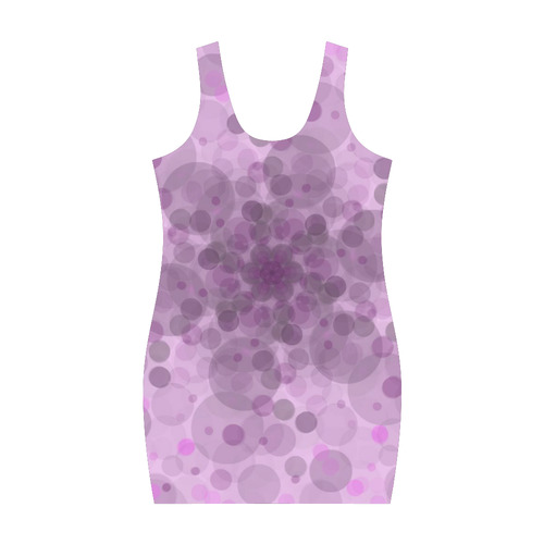 Circles in purple Medea Vest Dress (Model D06)
